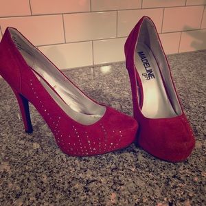 Red Madeline pumps